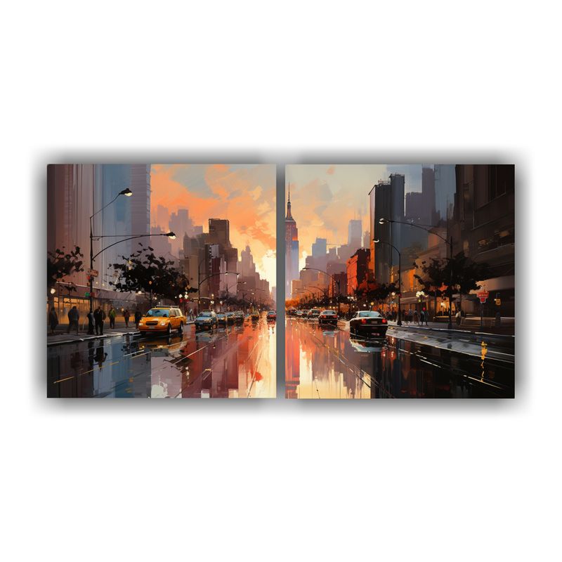 GENERICO - Cuadros Abstractos De 5th Avenue Con Color Vibrante Para Dec 160x80cm
