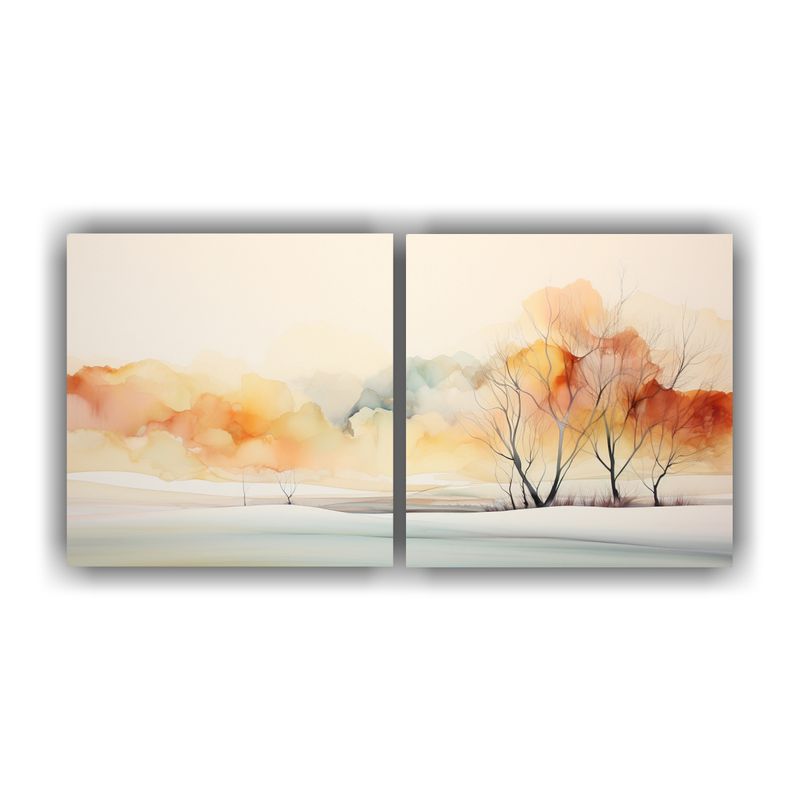 GENERICO - Pintura Abstracta En Acuarela Con Reflejo De Paisajes Modern 160x80cm