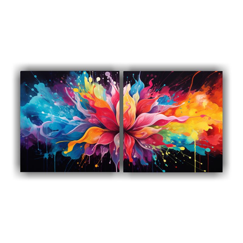 GENERICO - Pinturas Decorativas Con Estilo Medio De Pincel En Armonía  160x80cm
