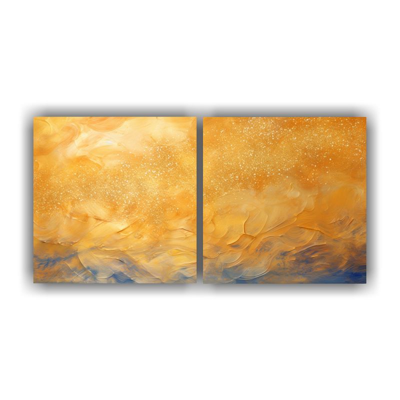 GENERICO - Pinturas Decorativas Estilo Luminoso Puntillismo Set 2 Artes 160x80cm