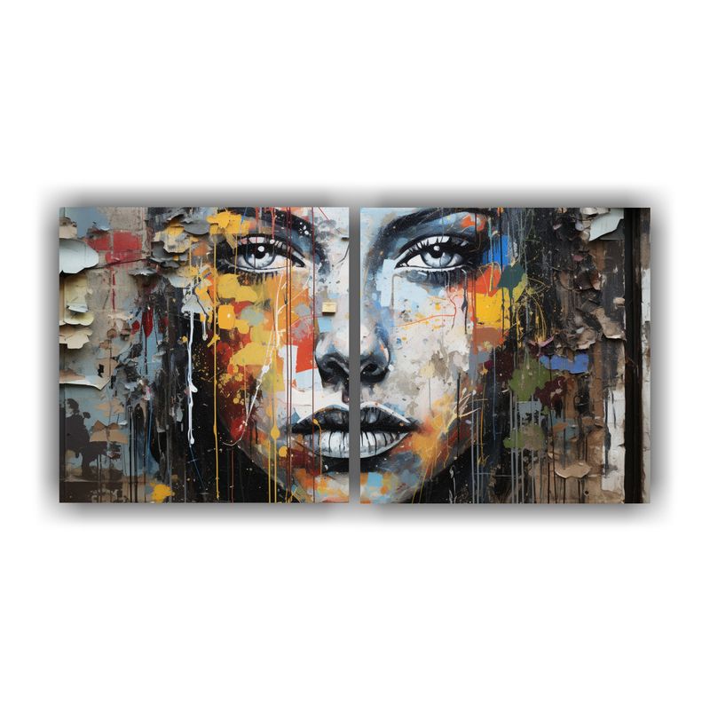 GENERICO - Artes Pared: Flor Urbana Transformada En Belleza Abstracta A 160x80cm