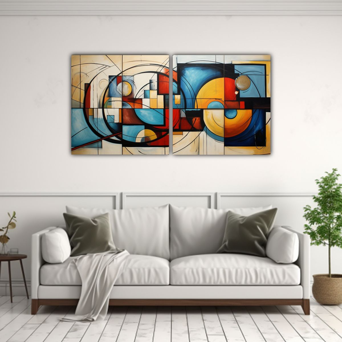 GENERICO - Cuadros Marinos Abstractos: Movimiento Estético 160x80cm