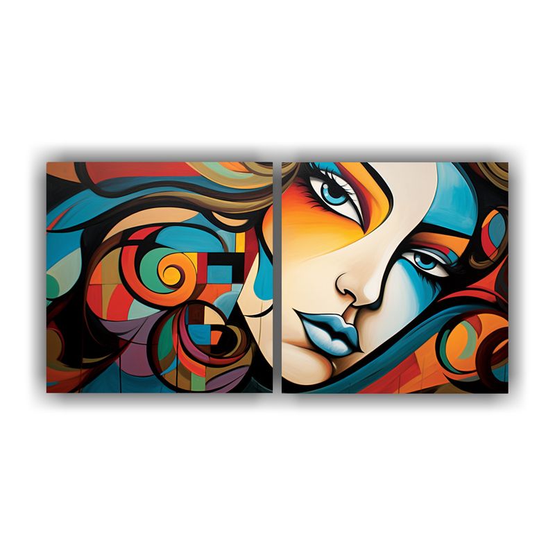 GENERICO - Cuadro De Pared Mujer Abstracta Para Decoración De Cocina. 160x80cm
