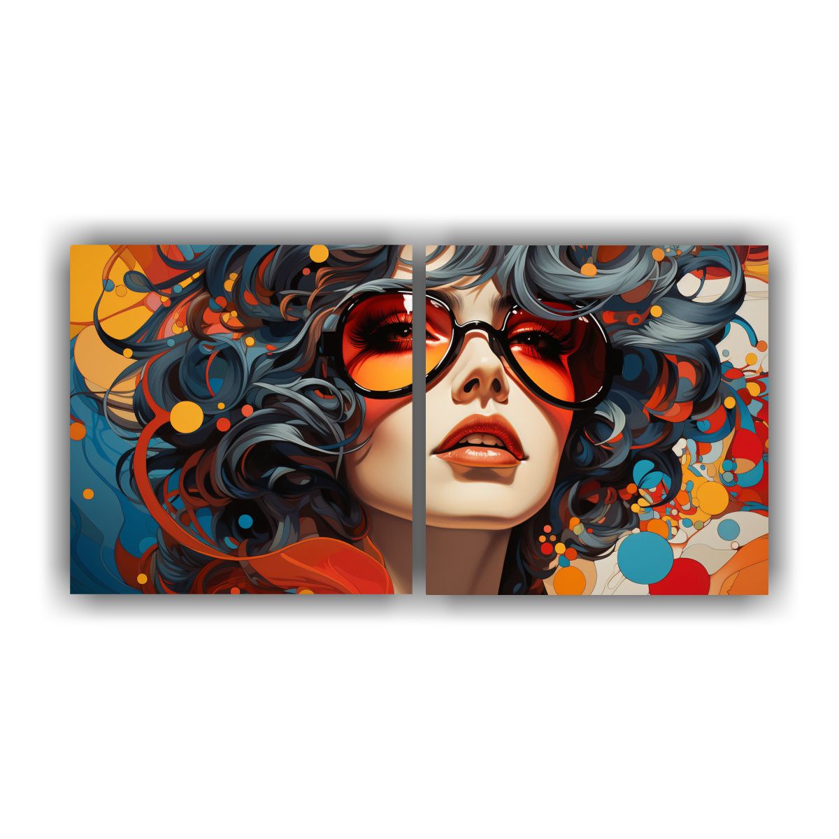 GENERICO - Cuadro Tema Para Sala Festival Exótico De Amor Libre De Los 160x80cm