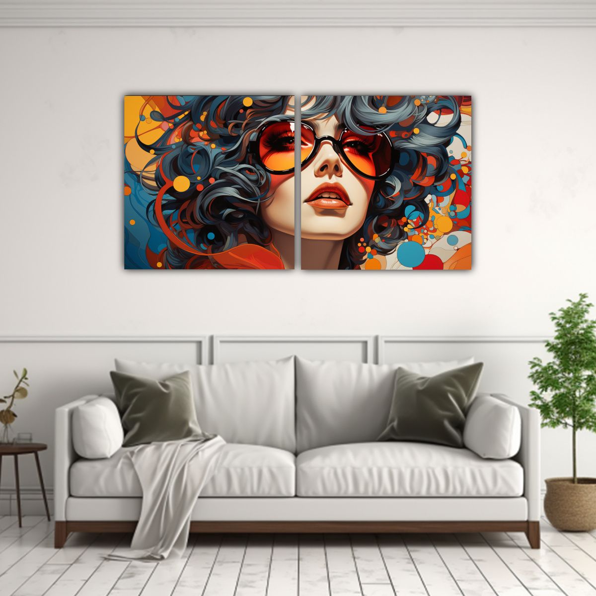 GENERICO - Cuadro Tema Para Sala Festival Exótico De Amor Libre De Los 160x80cm