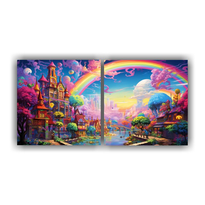 GENERICO - Pintura En Tela Para Sala Con Imagen Audaz De Lisa Frank 160x80cm