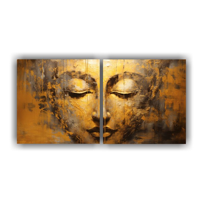 GENERICO - Pinturas Decorativas Multicolor Con Concepto De Cara De Buda 160x80cm