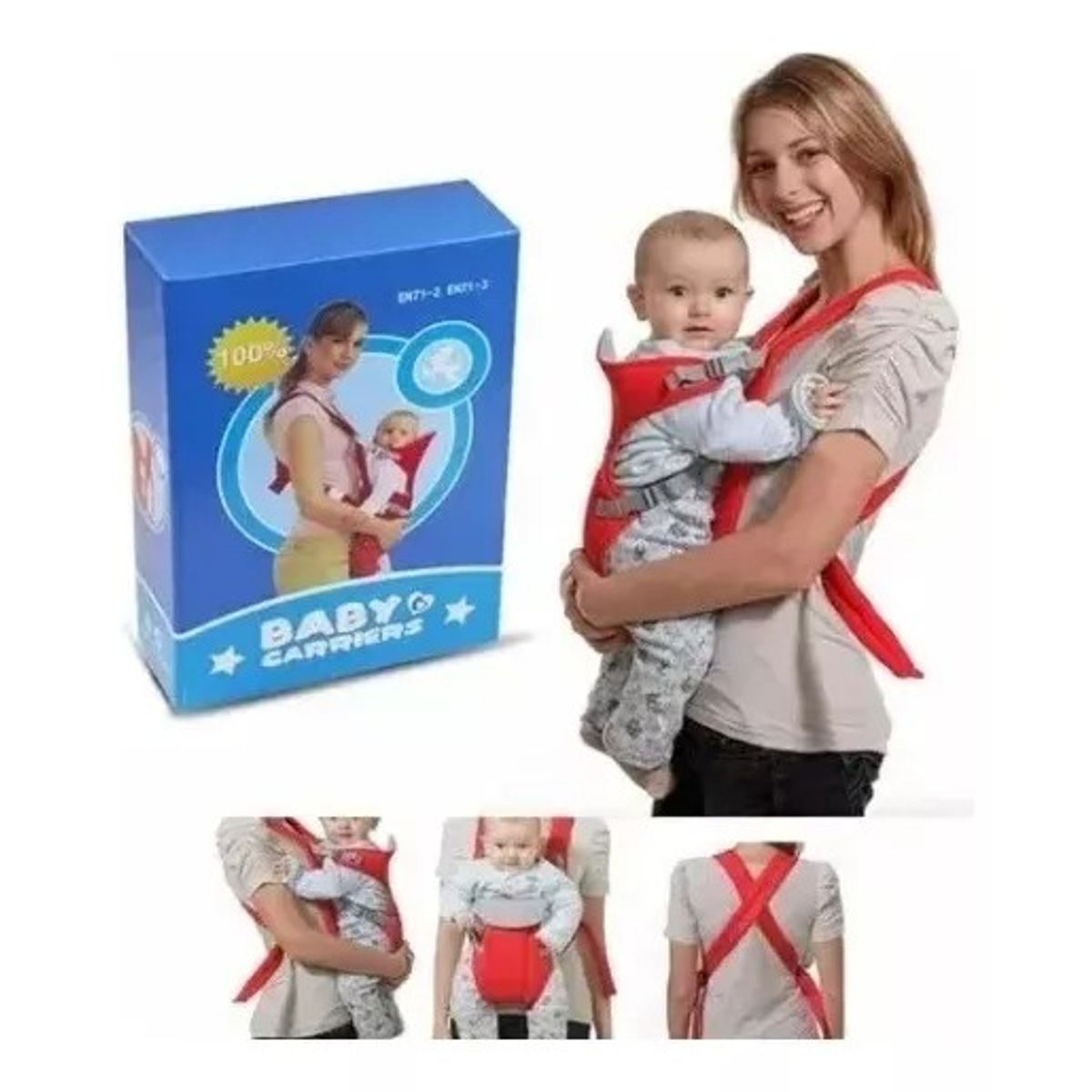 GENERICO - Mochila Porta Bebe Arnés Infante De Algodón Orgánico