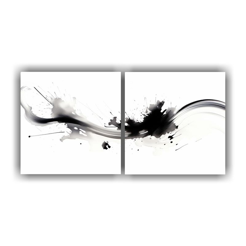 GENERICO - Arte Zen Tinta Elegante En Lienzo Moderno 160x80cm