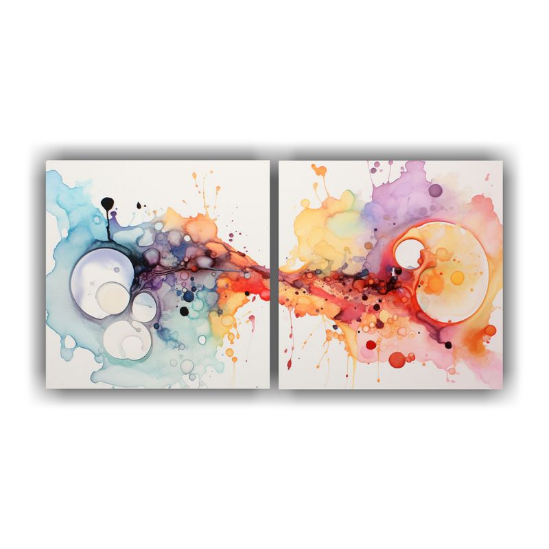 GENERICO - Pinturas De Pared Tonos Adorable Abstracto Acuarela Manchas  160x80cm