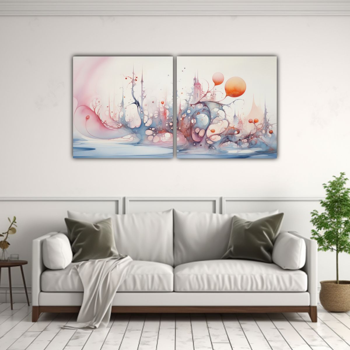 GENERICO - Lienzos Alta Calidad Arte Grafico Surreal Abstracto Delicado 160x80cm