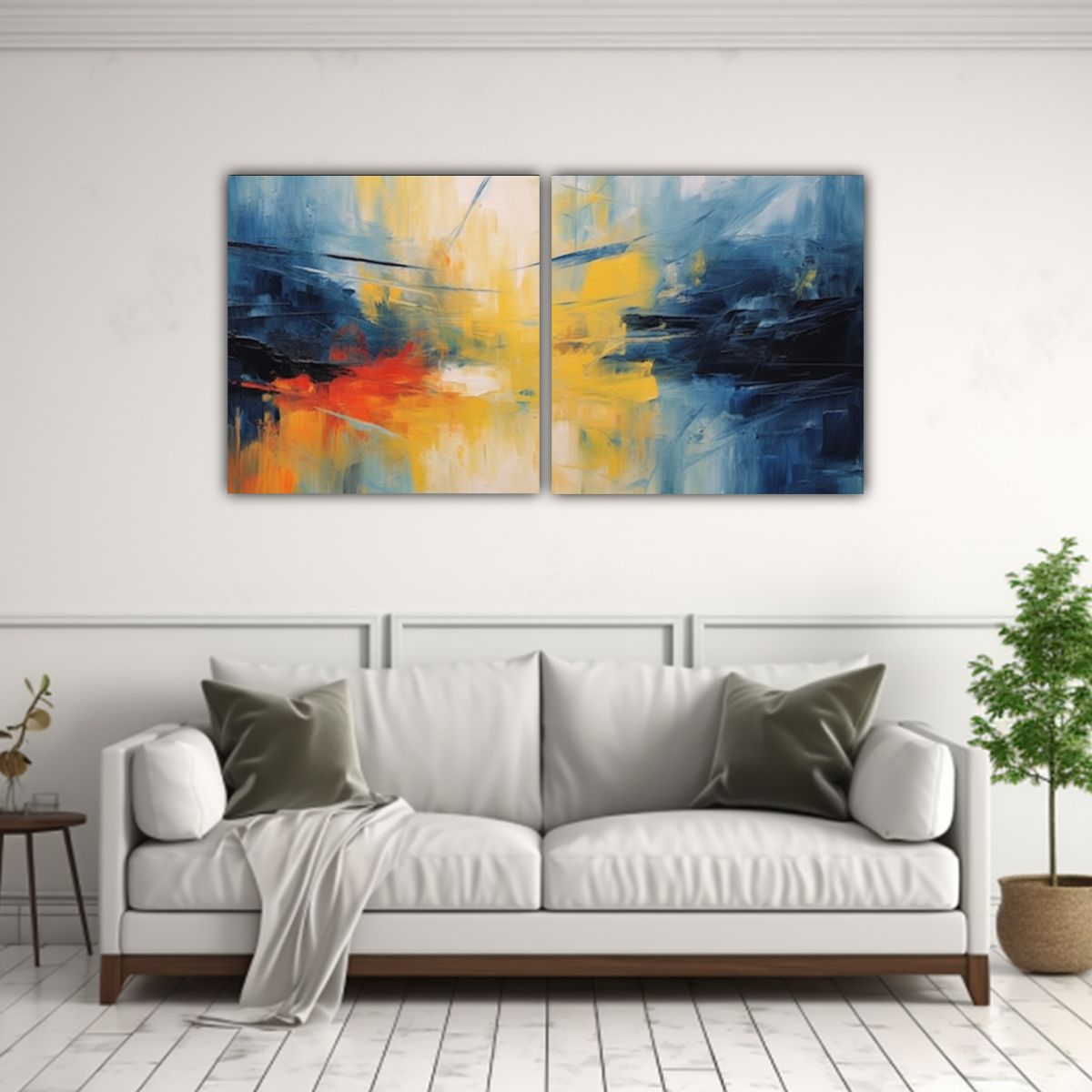 GENERICO - Pinturas Decorativas Abstractas De Estilo Impresionismo Mini 160x80cm