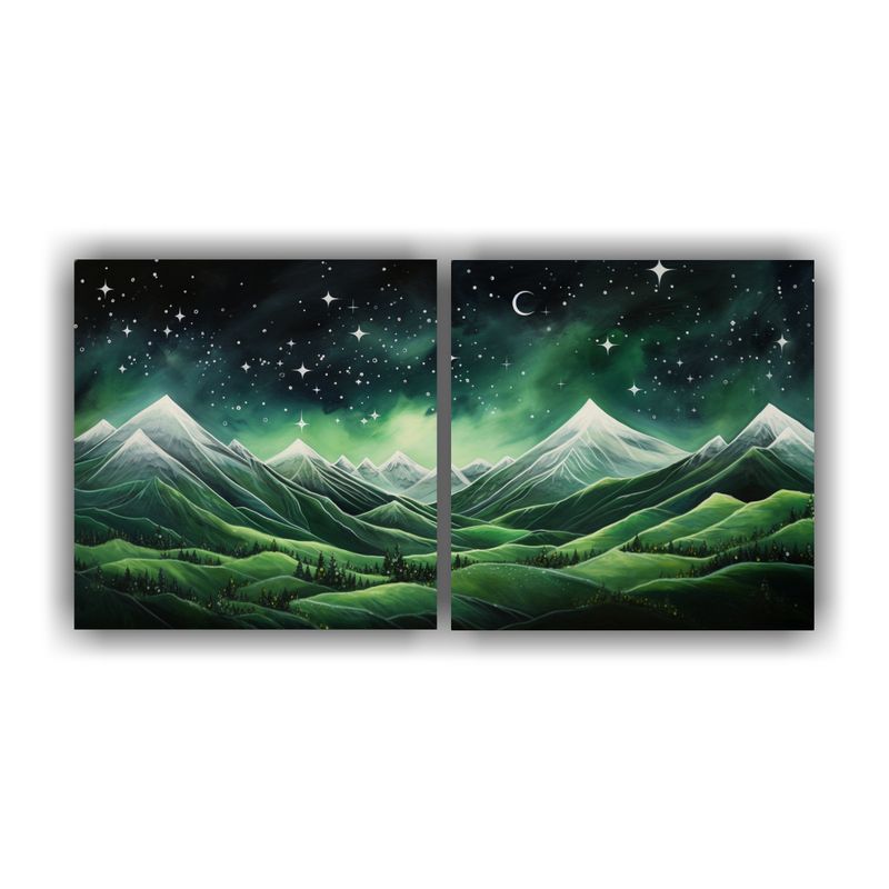 GENERICO - Pinturas Decorativas Minimalistas De Paisaje Montañoso Con  160x80cm