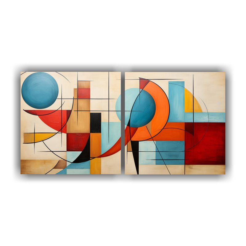 GENERICO - Pinturas De Arte Abstracto Moderno De Mediados De Siglo Úni 160x80cm