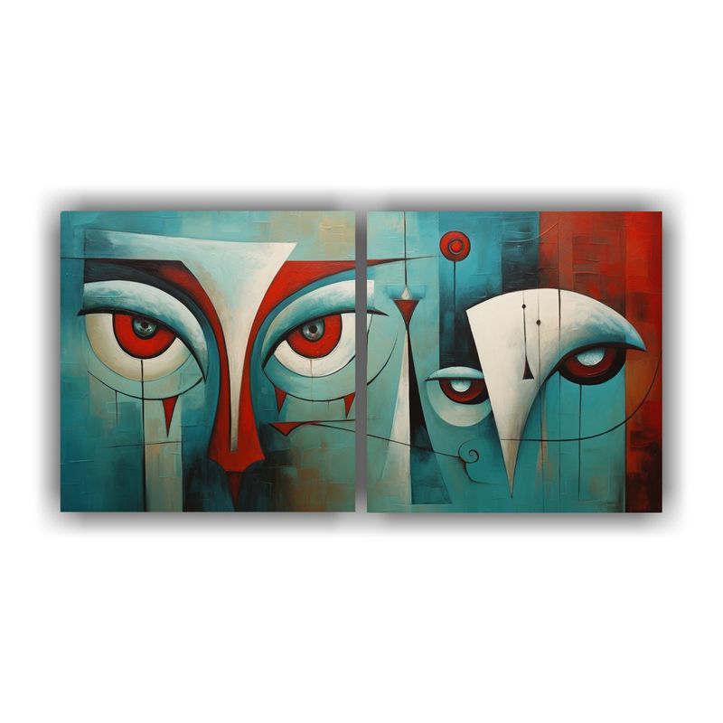 GENERICO - Lienzo Abstracto Turquesa, Arte De Alta Calidad Para Habitac 160x80cm