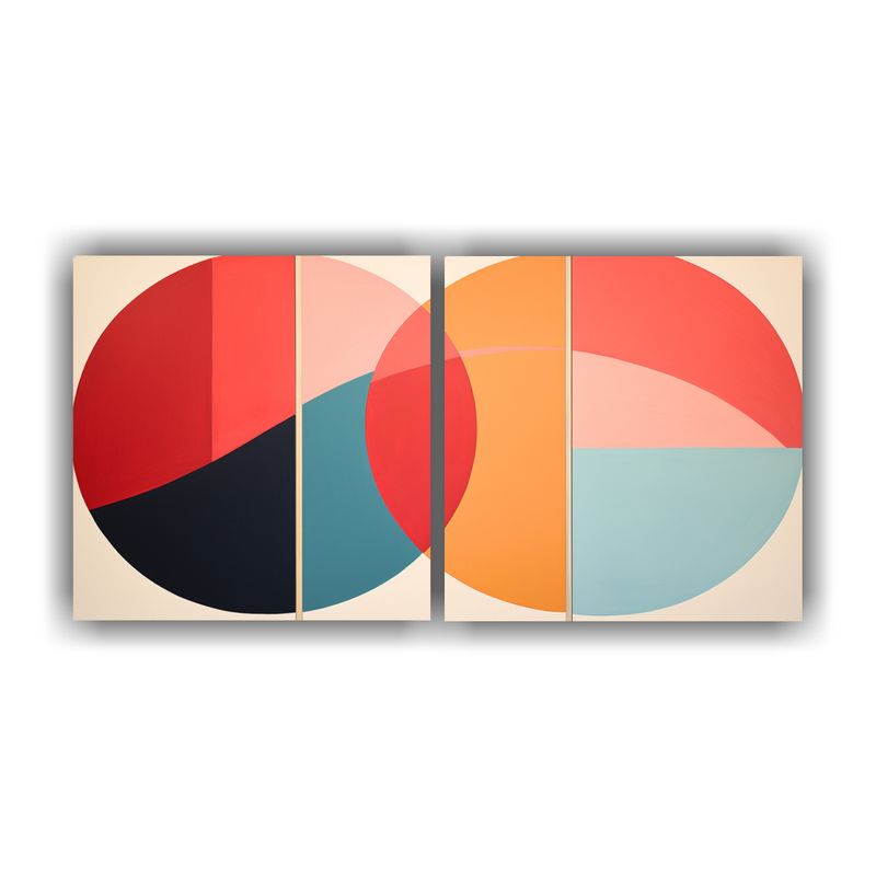 GENERICO - Lienzos De Tela Horizontal Estilo Minimalista Abstracto 3 Fo 160x80cm