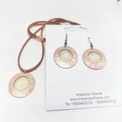 ARTESANIAS CHILENAS - Conjunto Crin y Cobre Hecho a Mano