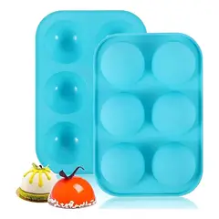 Pasteleria - 2 Molde De Silicona Media Esfera Molde Silicona Media Esfera