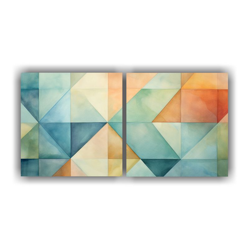 GENERICO - Pinturas Decorativas De Geometría Abstracta En Agua Sutil Y 160x80cm