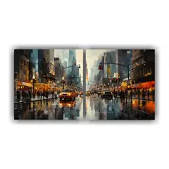 GENERICO - Pintura Ciudad Calle Hermosa Variada En Set 2 Composiciones 160x80cm