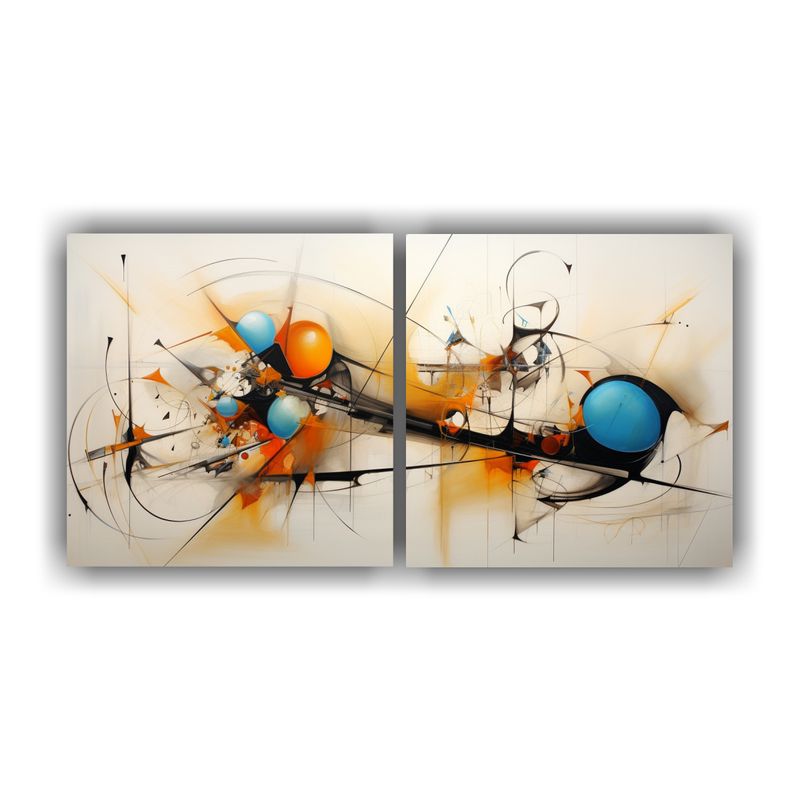GENERICO - Pinturas Abstractas Grandes En Tela Sublimada Con Colores Vi 160x80cm