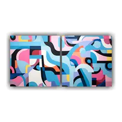 GENERICO - Pinturas Decorativas De Fusión Abstracta De Arte Pop Y Colo 160x80cm