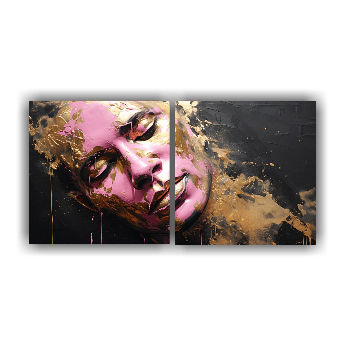 GENERICO - Pintura Decorativa En Lienzo Estético Con Contornos Faciale 160x80cm