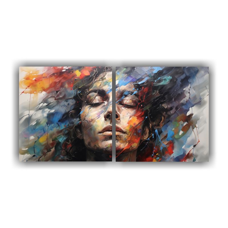 GENERICO - Pinturas Decorativas De Lujosos Contornos Faciales Y Salpica 160x80cm