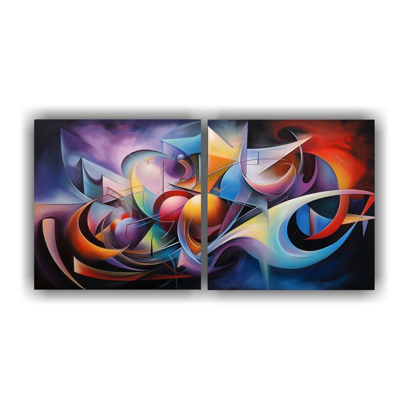 GENERICO - Lienzos Tela Fotográfica Abstracta Con Pigmentos Coloridos 160x80cm