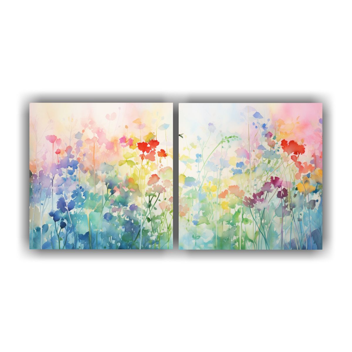 GENERICO - Pinturas Decorativas De Composición Simétrica De Un Jardí 160x80cm