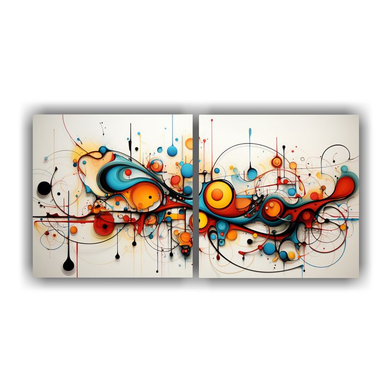 GENERICO - Cuadros Modernos Abstractos De Intenso Arte Decorativo 140x70cm