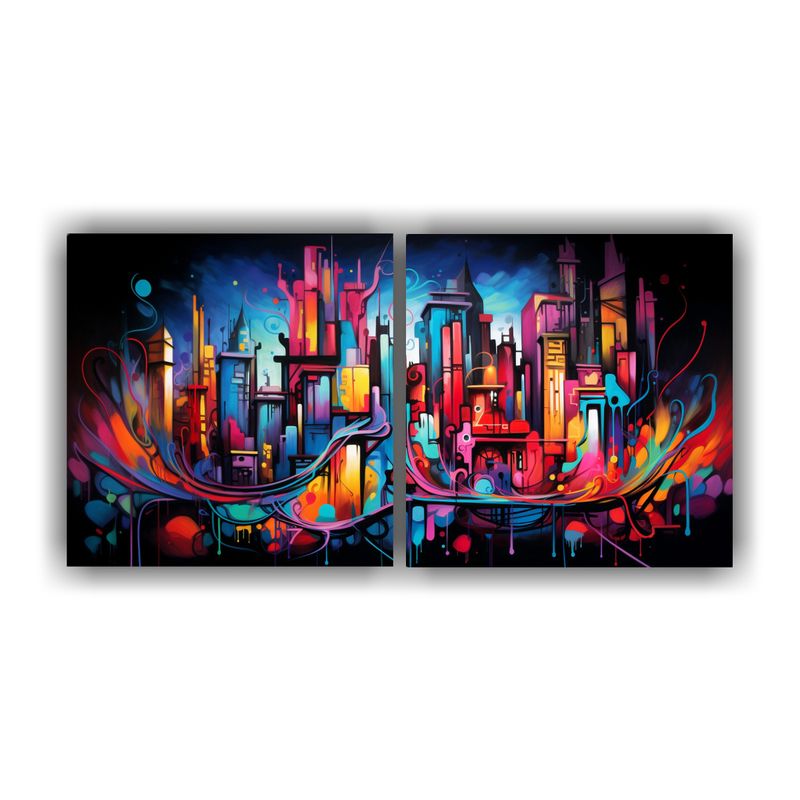 GENERICO - Pintura Abstracta De Alta Resolución Que Representa La Ener 160x80cm