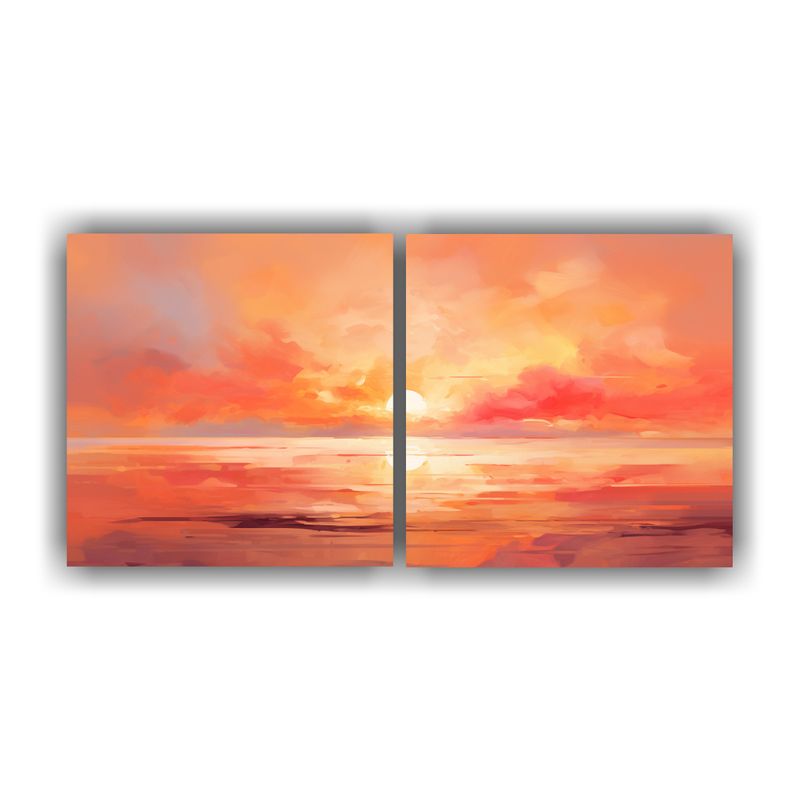 GENERICO - Pinturas Decorativas De La Cautivadora Belleza De Un Atardec 160x80cm