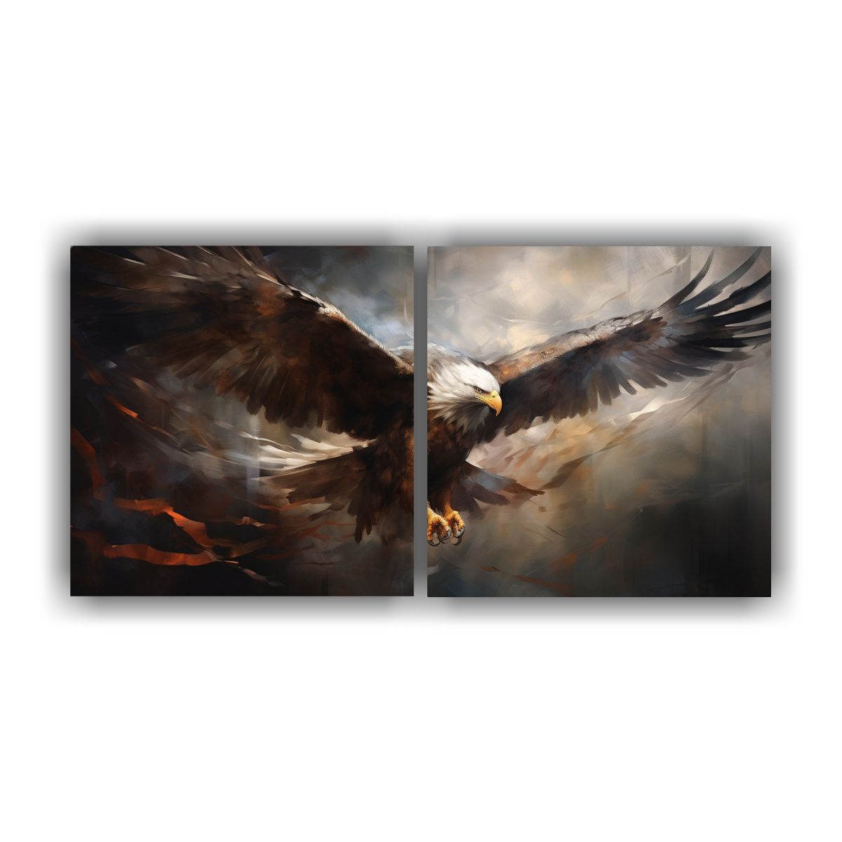 GENERICO - Poderoso Vuelo De Un águila Solitaria Pinturas Decorativas  160x80cm