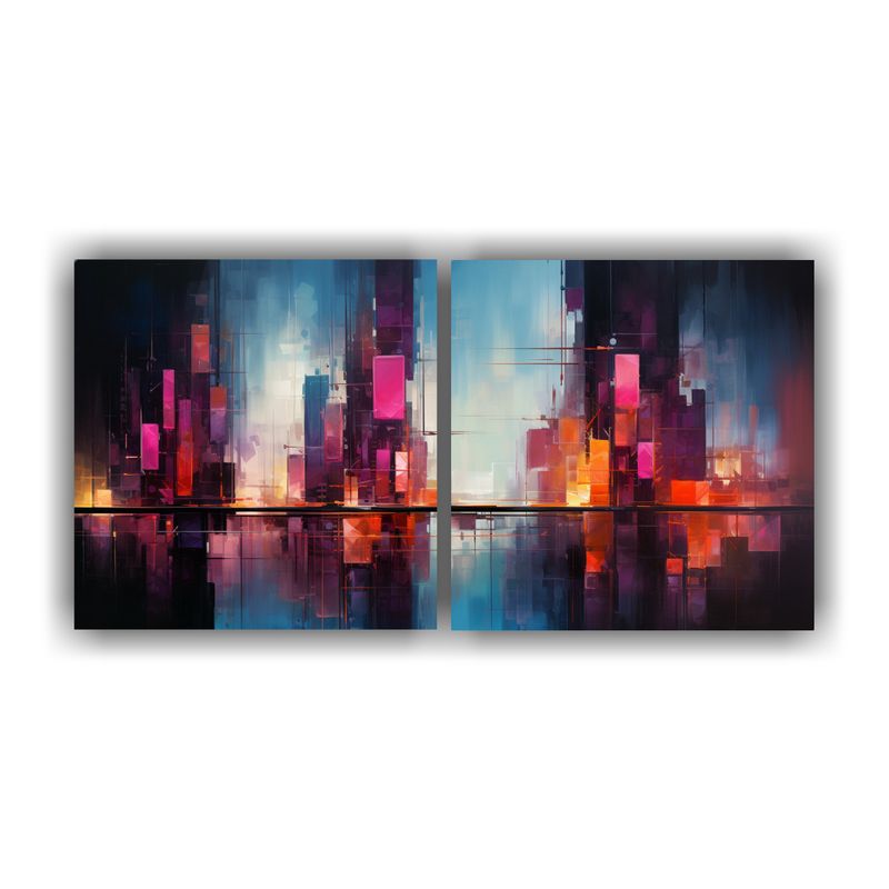 GENERICO - Lienzos De Tela Energía Inspirada En Composición Abstracta 160x80cm