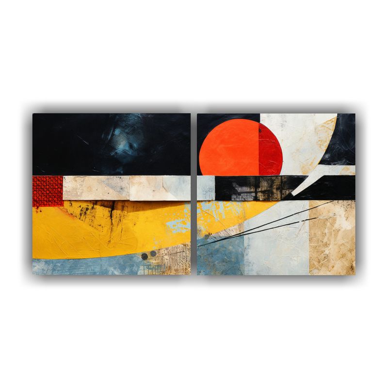 GENERICO - Pinturas Decorativas De Arte Abstracto Con Collage De Textur 160x80cm