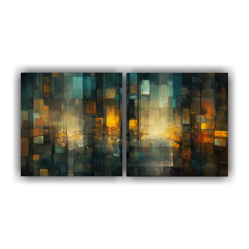 GENERICO - Cuadros Enmarcados De Vidrio Con Movimiento Llamativo En Est 160x80cm
