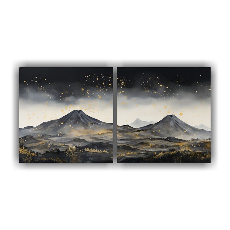 GENERICO - Dos Telas En Bastidor Fotografía De Paisaje De Montaña Con 160x80cm