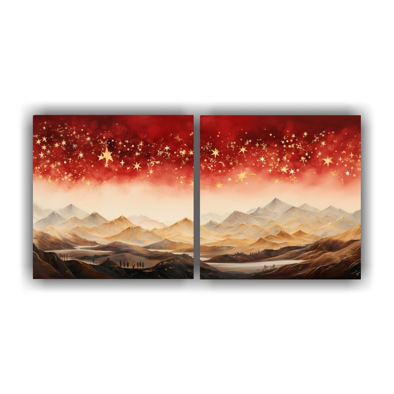 GENERICO - Paisaje De Montaña Con Estilo Elegante Y Pinturas Decorativ 160x80cm