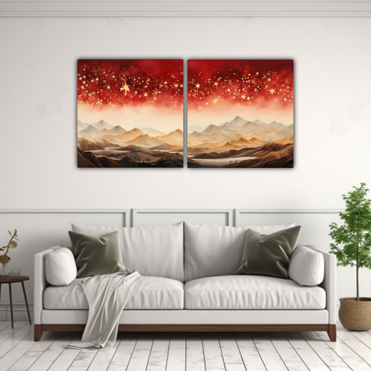 GENERICO - Paisaje De Montaña Con Estilo Elegante Y Pinturas Decorativ 160x80cm