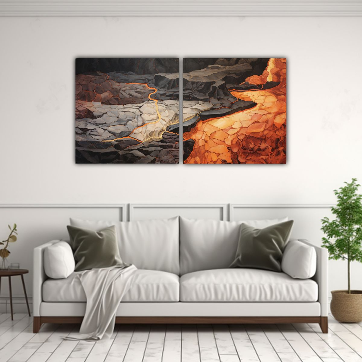 GENERICO - Cuadros Tema Habitación: Núcleos Fundidos Y Superficies Ro 160x80cm