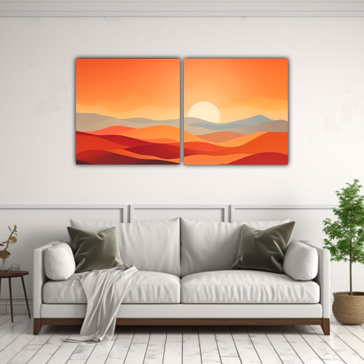GENERICO - Cuadro De Interplay De Tonos Fríos Y Cálidos, Sensibilidad 160x80cm