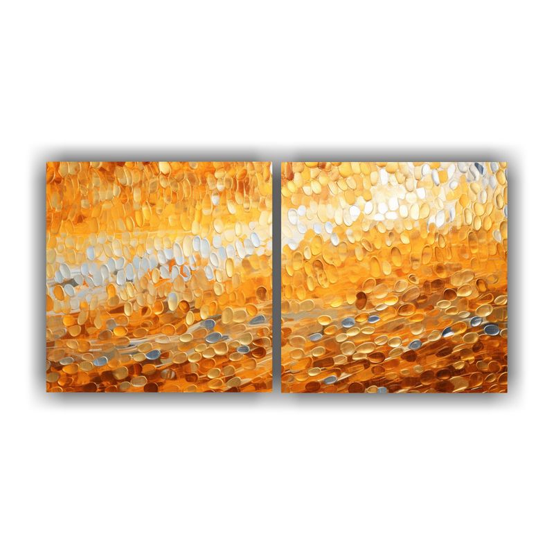 GENERICO - Cuadro Mural Moderno De Punto Luminoso Estilo Puntillismo L 160x80cm
