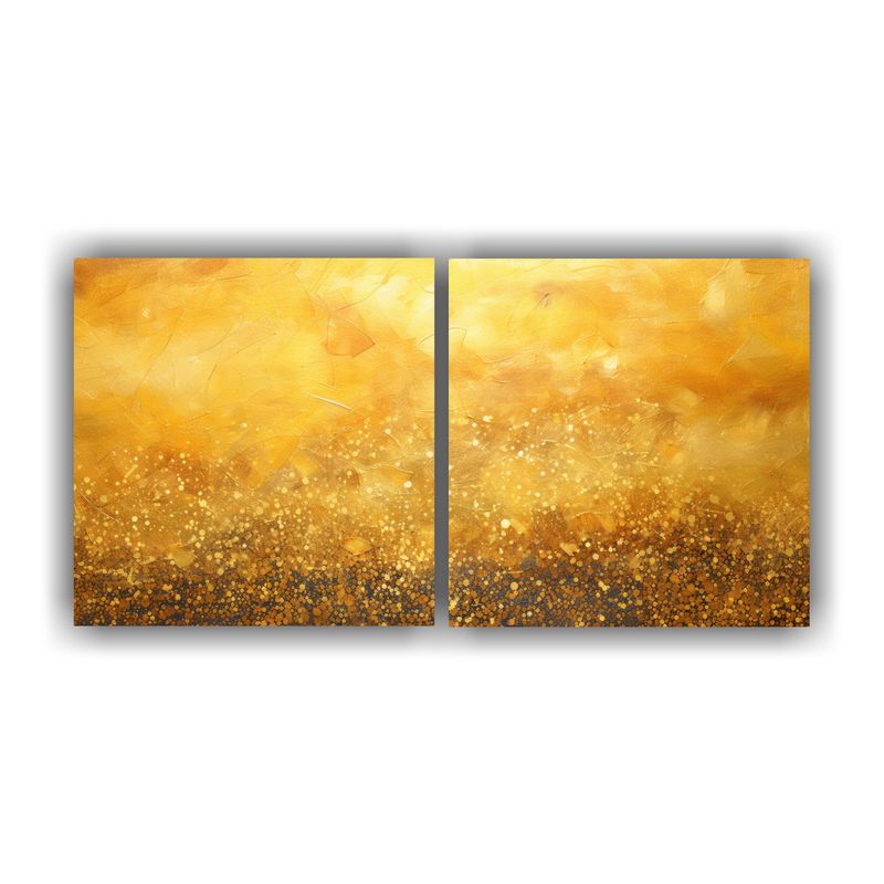 GENERICO - Dos Artes De Pared Dibujo Gama De Colores Estilo Puntillismo 160x80cm