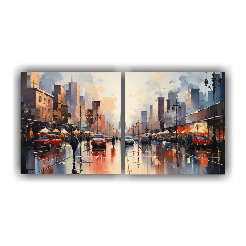 GENERICO - Lienzos De Tela Con Forma De Perspectiva Pintan Un Cuadro De 160x80cm