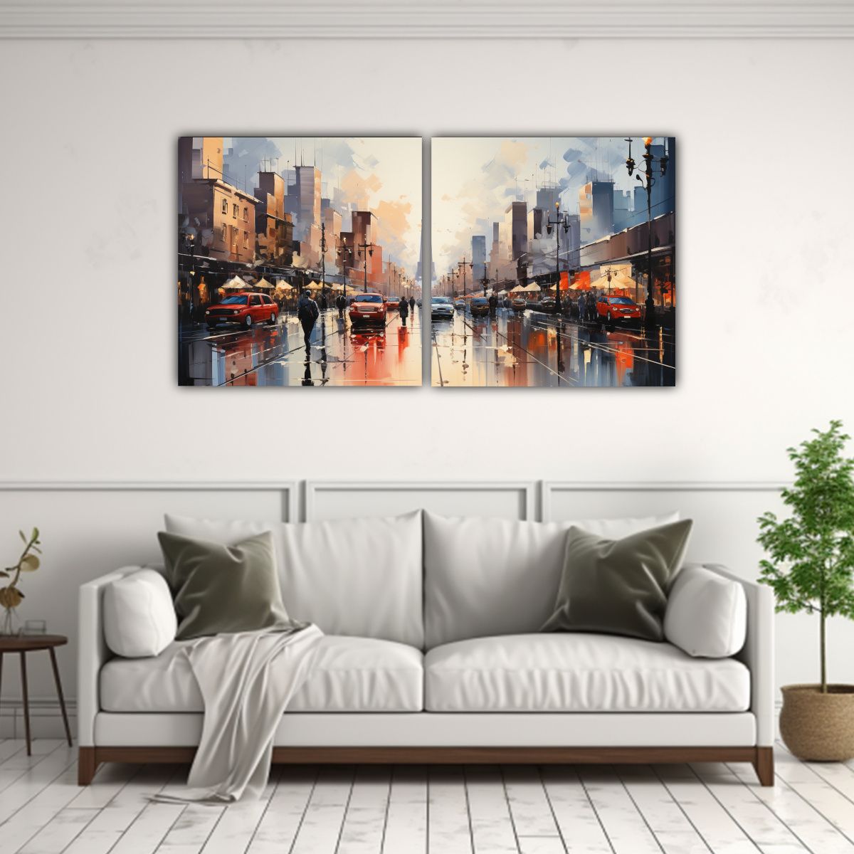 GENERICO - Lienzos De Tela Con Forma De Perspectiva Pintan Un Cuadro De 160x80cm