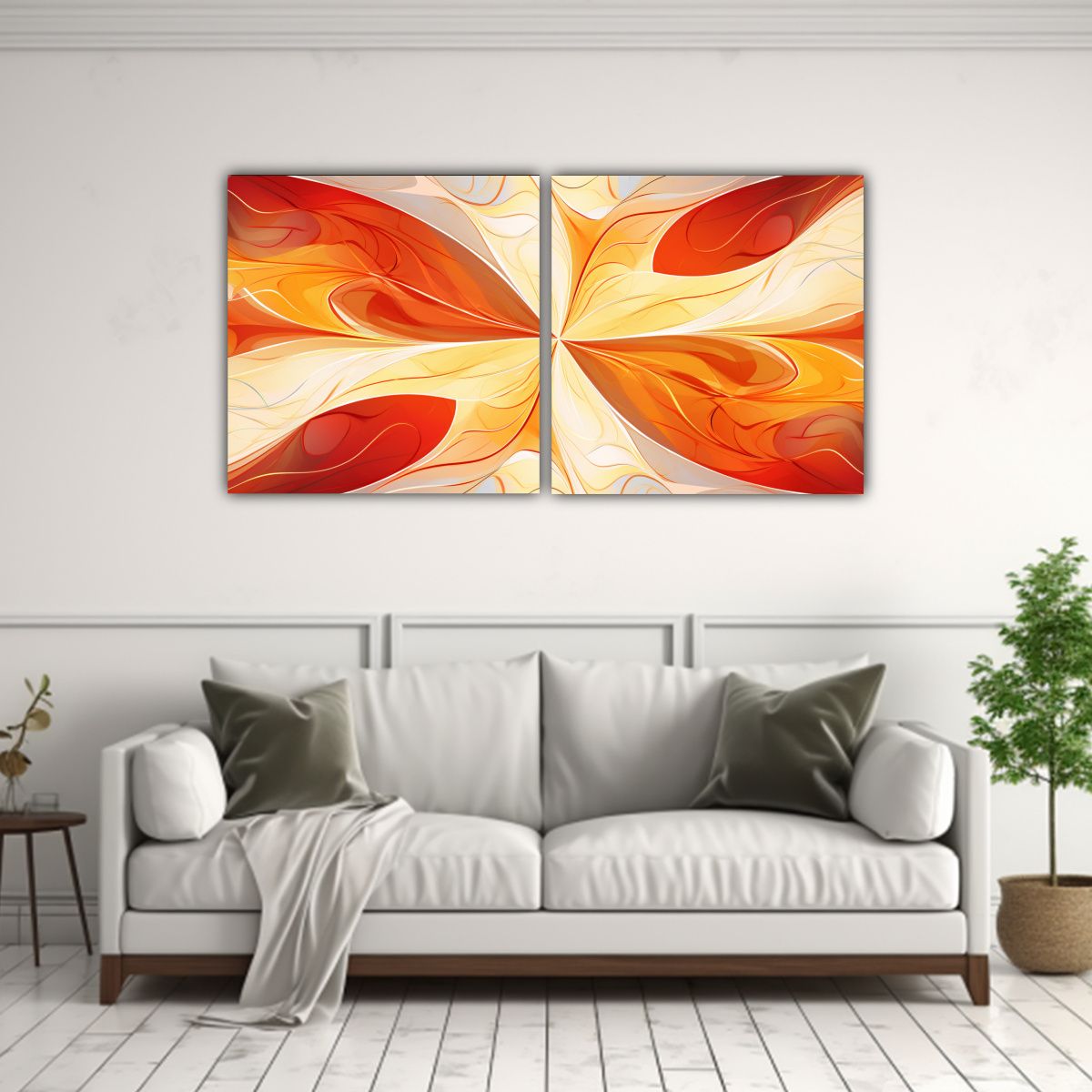 GENERICO - Cuadros Forma Intenso Para Decoración Con Patrones Funky En 160x80cm