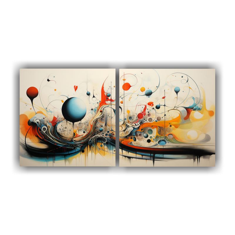 GENERICO - Cuadros Gigantes Abstractos En Alta Resolución Para Decorac 160x80cm