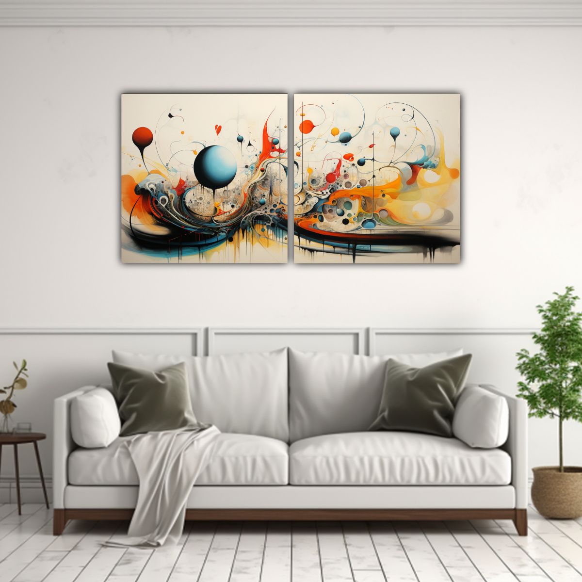 GENERICO - Cuadros Gigantes Abstractos En Alta Resolución Para Decorac 160x80cm