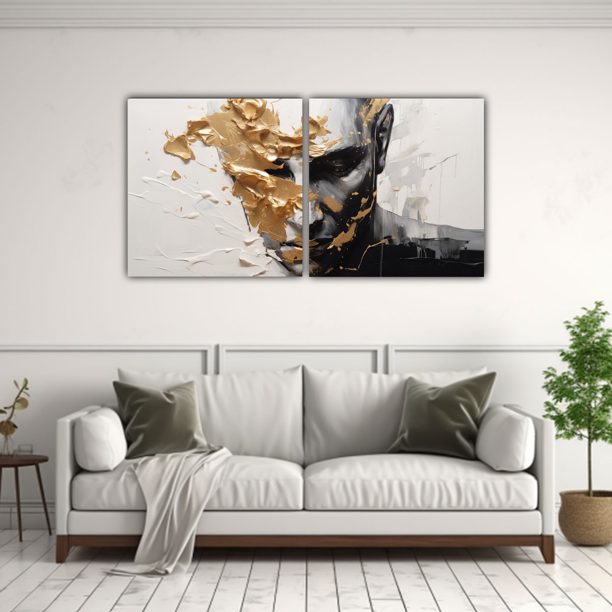 GENERICO - Pinturas Decorativas De Interiores Con Contornos Faciales Y  160x80cm